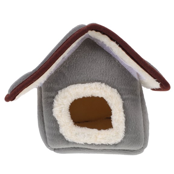 FOMIYES Grey Cotton Hamster Nest Bed, Warm and Pressure Resistant Small Animal Resting House for Pets