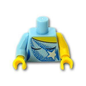 LEGO Ice Skating Costume with White Sequins and Star Loose Torso