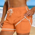 thumbnail image 2 of CAIVO Women Lightweight Solid Color Shorts For Casual Athletic Shorts With Comfort And Everyday Wear Workout Summer Outdoor Work Bottoms, 2 of 4