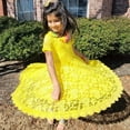 thumbnail image 5 of Twirly Fancy Bright Yellow Lace Dress, 5 of 8