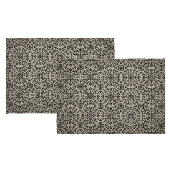 VHC Brands Placemat 13x19 Set of 2, Cotton Dining Room, Kitchen Placemat, Dining Table Placemats, Place Mat, Custom House Collection, Rectangle 13x19, Natural