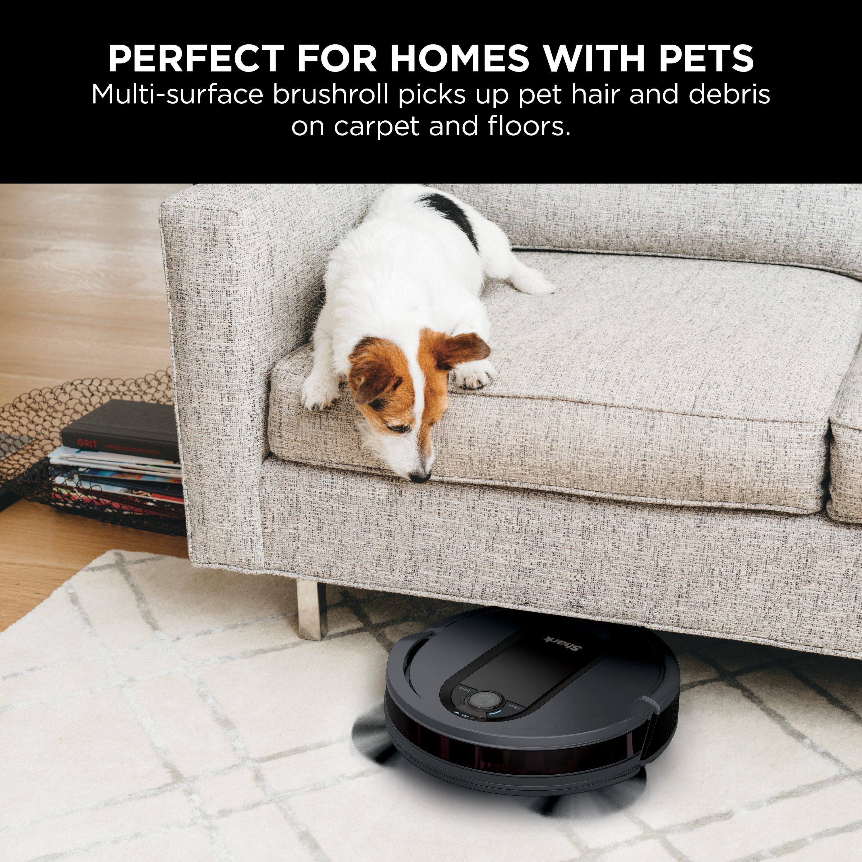 Shark EZ Robot Vacuum with Self-Empty Base, Row-by-Row Cleaning, RV915S - image 5 of 8