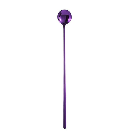 

Rainbow Stir Coffee Spoon Long Handle Ice Cream Spoons Eco-friendly Stainless Steel Tableware Kitchen Supplies