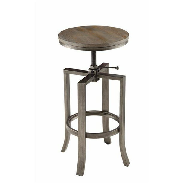 Round Chic Industrial Rustic Adjustable, Rustic Adjustable Counter Stools