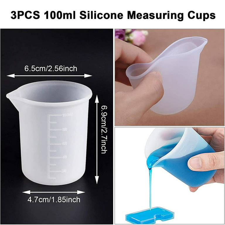 Silicone Resin Measuring Cups Tool Kit  Epoxy Resin Measuring Cups -  Silicone Resin - Aliexpress