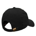 thumbnail image 4 of Mardi Gras Jester Hat Washed Solid Pigment Dyed Cotton Twill Brass Buckle Cap - Black OSFM, 4 of 5