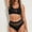 Black, variant on Sakmal Blue Womens Swimsuits Sheer Bikinis Mesh Swimwear Padded Triangle Push Up Swimsuit Sets