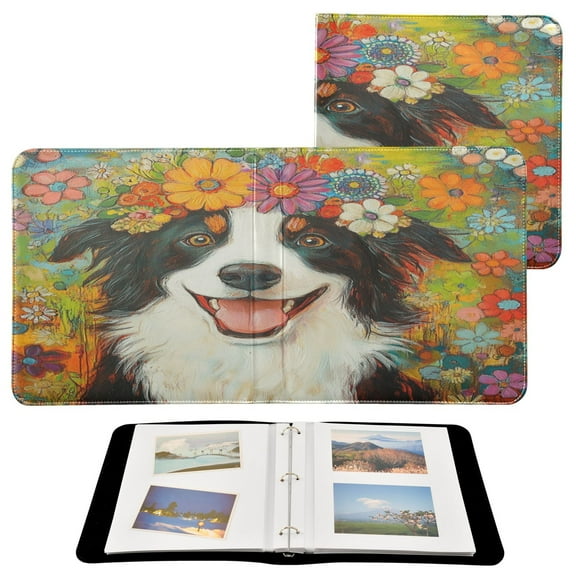 BZSMCE Photo Album Book Scrapbooking Fun Loving Dog Printed Picture Album