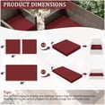 thumbnail image 2 of Kimunuk 3 Piece Wicker Chair Cushions, Waterproof Patio Loveseat Chair Cushions Set for Outdoor Indoor Furniture, Burgundy, 2 of 6