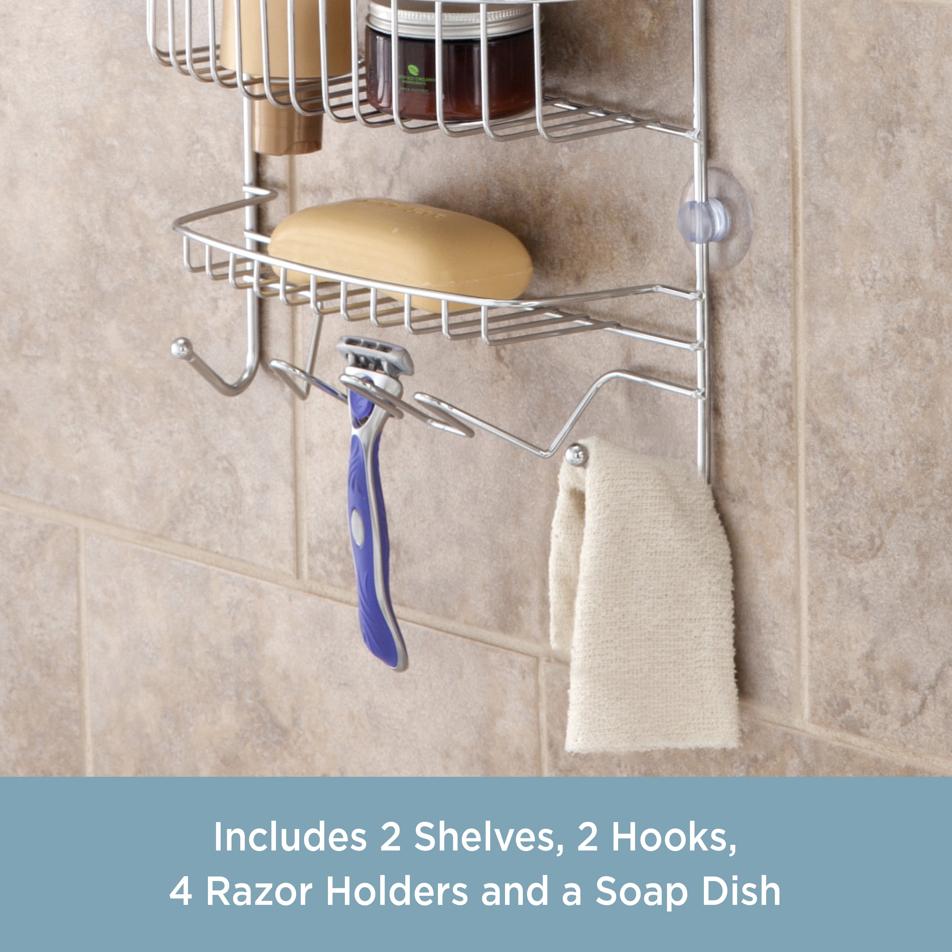 Kenney Rust-Resistant Heavy Duty 3-Tier Large Hanging Shower Caddy
