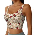 thumbnail image 2 of Fotbe Valentine'S Day Rose Sujetador Deportivo Largo sin Aros para Mujer con Almohadillas y Soporte Medio, Transpirable y Absorbente, Camiseta Tipo Chaleco o Tank Top-XX-Large, 2 of 8