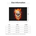thumbnail image 2 of Throw Blanket for Couch, Satanic Skull Flames Darkness Super Soft Fuzzy Comfy Warm Throw Blanket, Cuteness Lightweight Cozy Plush Flannel Blanket & Throws for Sofa and Bed All Season, 2 of 5