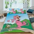 thumbnail image 2 of Snagglepuss Conjunto de sábanas temático, trío de piezas, cómodo y amigable con la piel, diseño único, regalo de decoración para el hogar para familiares, amigos y fans,135cm *200cm, 2 of 6