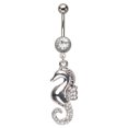 thumbnail image 1 of Jeweled Seahorse Belly Button Navel Ring, 1 of 1