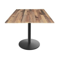 Holland Bar Stool 30" Tall OD214 Indoor/Outdoor All Season Table with 32" x 32" Square Rustic Top