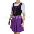 thumbnail image 5 of Vestido Dirndl alemán para mujer, vestido Dirndl con cordones para Oktoberfest, disfraz de Oktoberfest, disfraz de Cosplay, vestido de fiesta de talla grande, 5 of 5