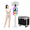 White, variant on Portable iPad Photo Booth with RGB Ring Light, Height Adjustable Selfie Station for Parties, Events, Weddings, Includes Professional Flight