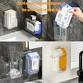 thumbnail image 4 of Wipes Dispenser Kitchen Wipes Storage Box Self-Adhesive Wipes Container Wall Mount Wipes Container Tissue Wipes Holder Large Capacity Wipe Holder for Kitchen Bedroom Bathroom Transparent Grey, 4 of 7