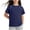 Navy, variant on Fancifize Girls Summer Casual Tshirts Kids Workout Dry Fit Crewneck Short Sleeve Solid Color Tops 3-15 Years