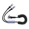 thumbnail image 2 of Spring Coils Charging Cord for MicroUSB Phones/Tablets, 66W Fast Speed Charging Type C Data Syncs Cable, 2 of 8
