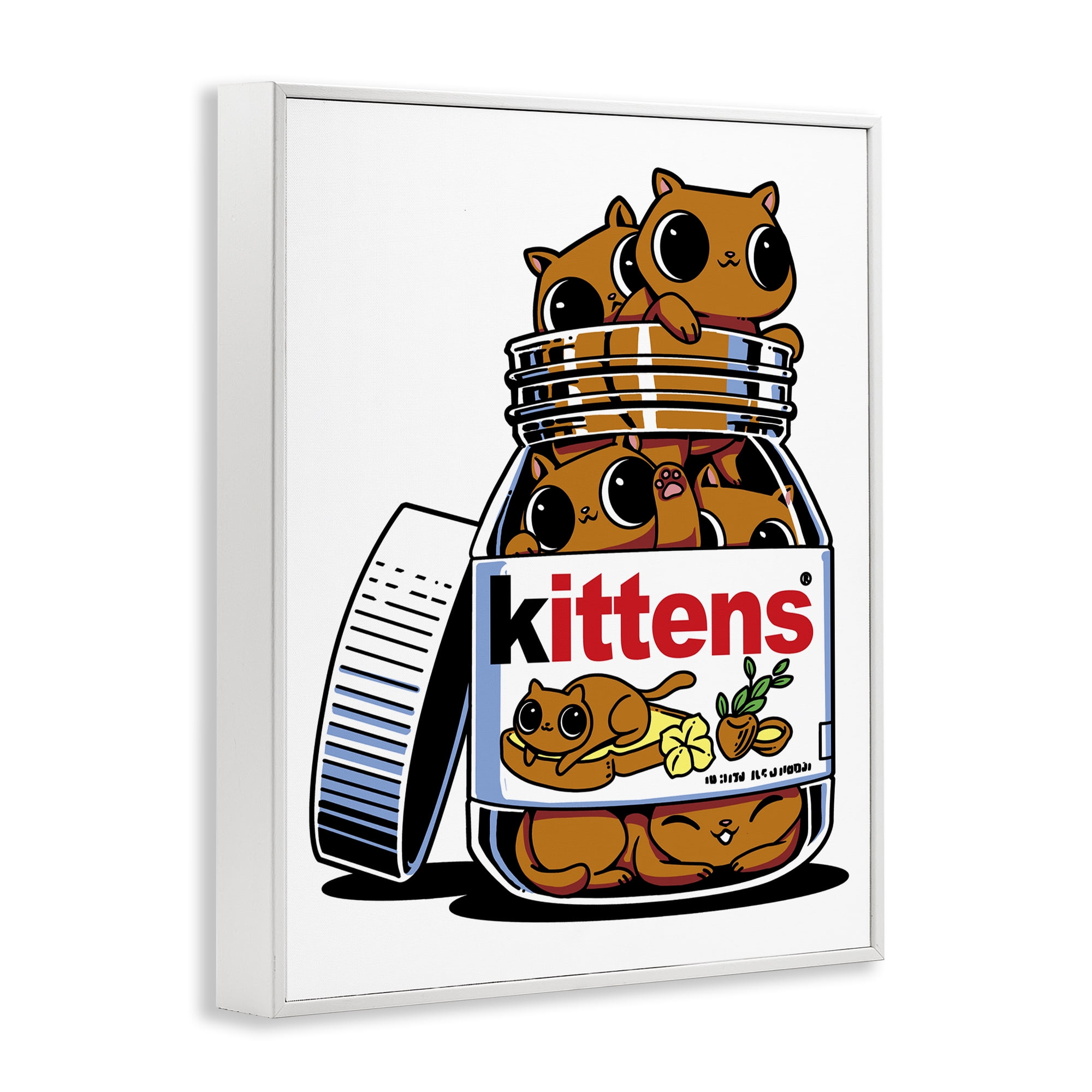 Stupell Industries Hazelnut Spread Cats White Framed Giclee Art, design by Tobe Fonseca
