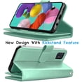 thumbnail image 4 of Tekcoo Wallet Case for Galaxy A51 4G / Galaxy A51 5G 2020 Luxury ID Cash Credit Card Slots Holder Carrying Pouch Folio Flip PU Leather Cover [Detachable Magnetic Hard Case] Lanyard - Turquoise, 4 of 6
