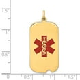thumbnail image 3 of Real 14kt Yellow Gold Red Enamel Medical Jewelry Pendant; for Adults and Teens; for Women and Men, 3 of 3