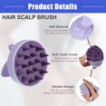 thumbnail image 5 of Vocoste Scalp Massager Hair Care Scalp Scrubber Women's Scalp Brush Shower Hair Massager for Deep Clean Purple, 5 of 7