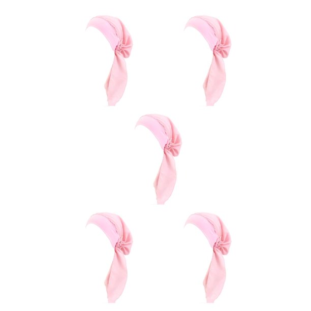 Sonducket Pañuelo para la cabeza para mujer, gorro de dormir preatado sedoso, transpirable, práctico, cómodo, para la vida diaria, rosa Type2 NO2