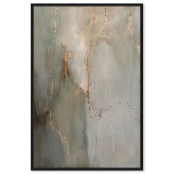 Fiery Traces I Canvas Minimalist Abstract by Art Remedy, Black Frame, 10" x 15"