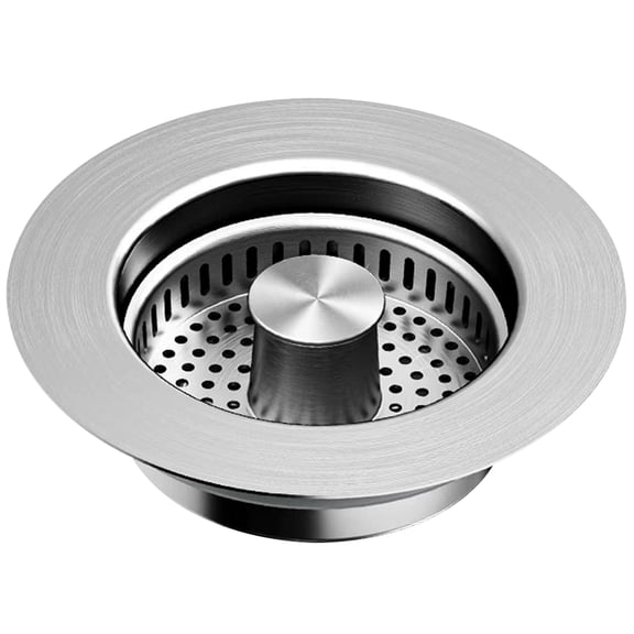 Vaupan Kitchen Stainless Steel Sink, Drain Strainer and Pop-Up Sink Stopper, Suitable for Universal Sink Strainer with Anti-Clogging Basket, Stainless Steel Filter, Cleaning Durable Not Easy Deform