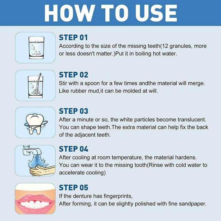 30ml Teeth Glue Temporary Tooth Repair Kit Moldable Tooth Broken Teeth Gaps  Repair 