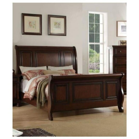 57 x 62 x 82 in. Wooden Queen Bed, Cherry