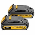 thumbnail image 4 of LONG FIT Replace for DEWALT 20V MAX Battery Pack, 3.0-Ah, 2-Pack, Compatible with Dewalt DCB200 DCD DCF DCG Series Cordless Power Tools, 4 of 7