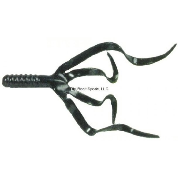 10 Pk Mister Twister 4 Inch Split Double Tail Lures Black Walmart Com