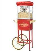Great Northern Popcorn Red Foundation Popcorn Popper Machine Cart, 4 Ounce