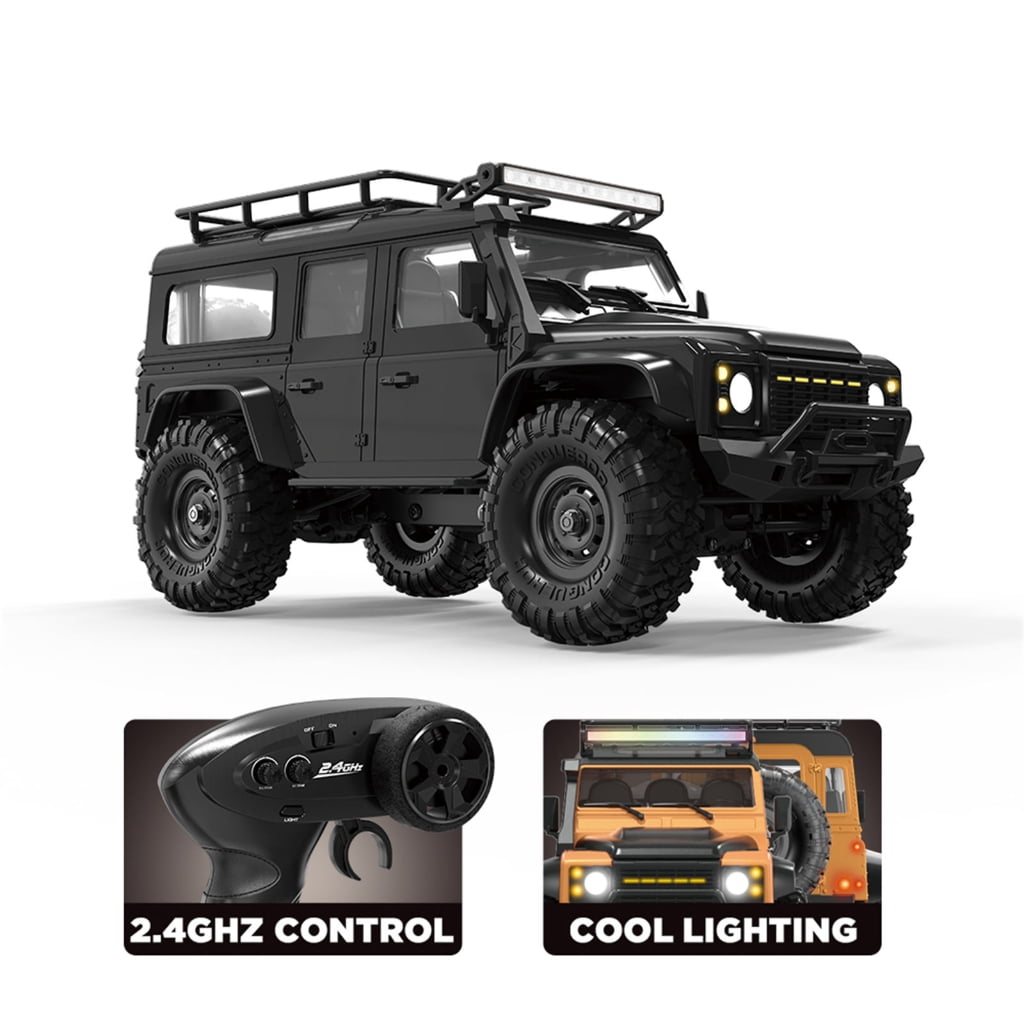 1/16 Remote Control Crawler Car Toy Powerful Motor Vehicle With LED Roof Lamp