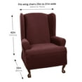 thumbnail image 3 of Mainstays Pixel 1-Piece Stretch Wing Chair Slipcover, Wine, 3 of 7