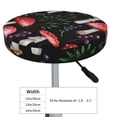 thumbnail image 4 of Junzan Red Mushrooms Bar Stool Cover Round Seat Cushion With Elastic Washable And Non Slip Bottom For Barstool Padded Chair Slipcover - 14 Inch, 4 of 7