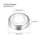 thumbnail image 2 of Redonda Escudo Placa, 12uds 65 x 14mm 201 Inoxidable Acero Agua Tubería Cubierta para 28.5mm Diámetro Tubería Unique Bargains accesorios de tuberia, 2 of 5