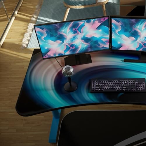 Arozzi Arena Gaming Desk Mat, Full Surface Custom Desk Pad, Interchangeable, Water Resistant & Washable Computer Desk Mouse Pad with Stitched Edges (D009)