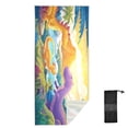 thumbnail image 2 of Quick-Dry Beach Towel 71x31in with Storage Bag, Sand Free Microfiber Towel for Travel, Swimming, Camping Cute Dinosaur Volcano Scene, 2 of 9