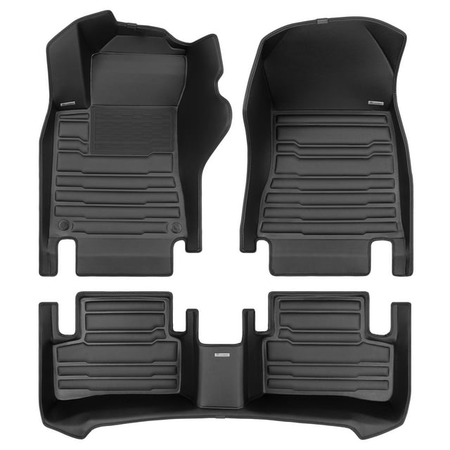 TuxMat - For Mercedes-Benz A-Class 2019-2025 Models - Custom Car Mats - Maximum Coverage, All Weather, Laser Measured - This Full Set Includes 1st and 2nd Rows
