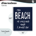 thumbnail image 4 of Stupell Industries Coastal Beach Is Calling Summer Sentiment Canvas Art, 16 x 20, by Lettered and Lined, 4 of 8