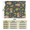 thumbnail image 3 of Kll Fleece Blanket Plush Throw Blanket Funny Sloths In The Forest,Soft Fuzzy Cozy Flannel Blanket For Couch Sofa Bed.(60"X50"), 3 of 9