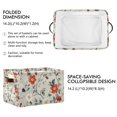 thumbnail image 2 of Yayeee Canvas Storage Basket with Handles for Shelves Fabric Bins Closet Organizer, Red and White Floral Pattern, 2 of 8