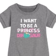 thumbnail image 3 of Instant Message - I Want To Be A Dinosaur -Not Princess - Toddler & Youth Girls Fleece Dress, 3 of 6