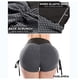 thumbnail image 5 of Sonducket Honey Comb Pantalones cortos de verano Cintura alta Melocotón Leggings cortos Sexy Push Up Fitness Workout Parte inferior Pantalones Prendas para la parte inferior del cuerpo Gris S, 5 of 6