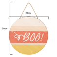 thumbnail image 2 of Letrero de bienvenida de Halloween compatible con la decoración de la puerta de entrada, corona de madera redonda para colgar en la pared compatible con la fiesta navideña, 2 of 5