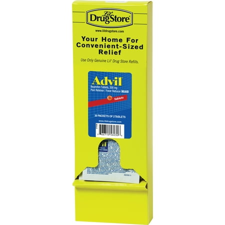 Lil' Drug Store, LIL58030, LIL' Drug Store Advil Tablets Single Packets Refill, 30 / (Best Drug For Headache In India)